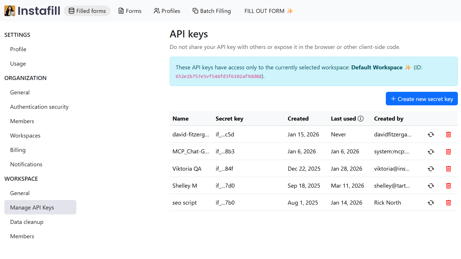 API Key Management